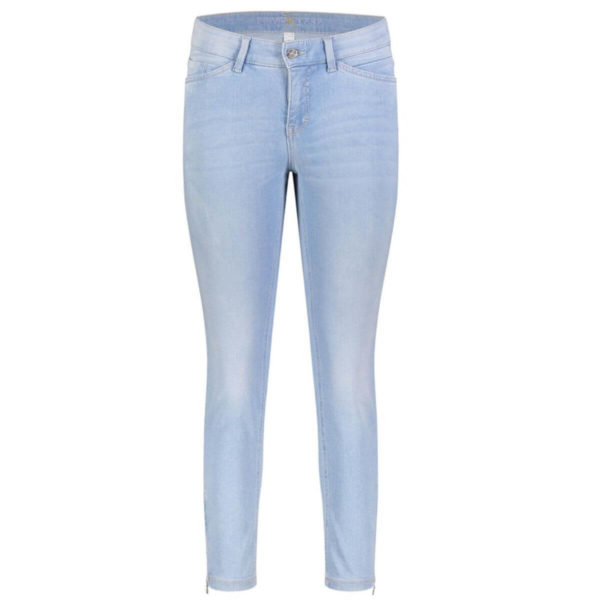 MAC Damen Jeans 7/8 mit Zip in hellem sommer blau online oder bei Zweisam Mode in Schonach