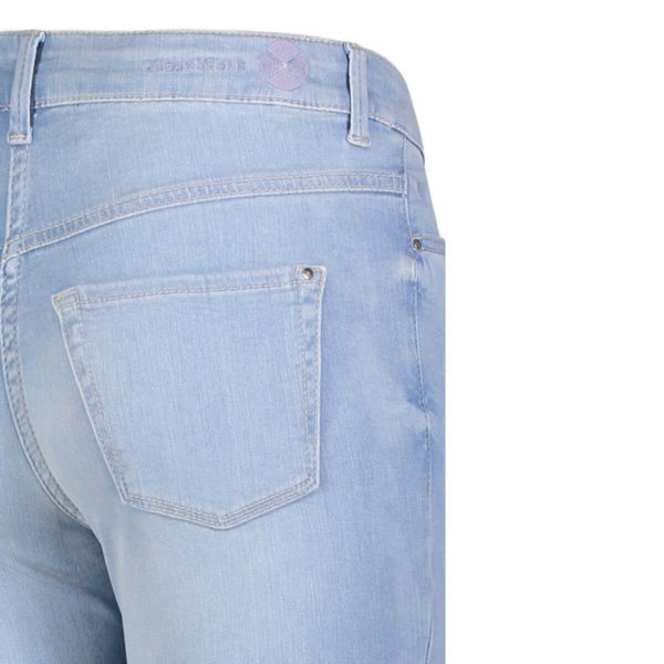 MAC Damen Jeans 7/8 mit Zip in hellem sommer blau online oder bei Zweisam Mode in Schonach