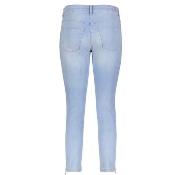 MAC Damen Jeans 7/8 mit Zip in hellem sommer blau online oder bei Zweisam Mode in Schonach