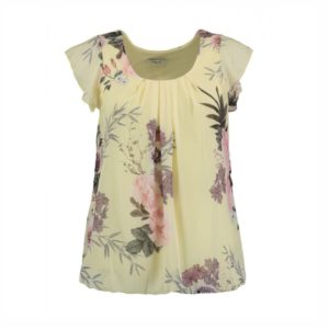 HAILYS Damen Bluse Top NELLIE yellow Flügelärmel Blumen Art.Nr. DF-3018-18