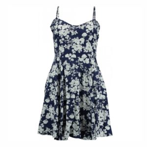 Hailys Kleid Victoria Blumen Navy Damen Blumenprint Viskose Art. HF-1708033